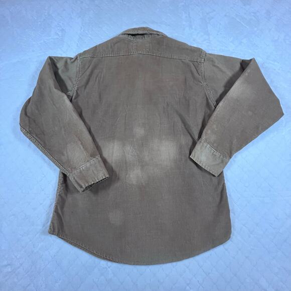 1970’s VTG Coming Attractions Corduroy Shirt Tan Men’s Sz MD - Picture 3 of 5